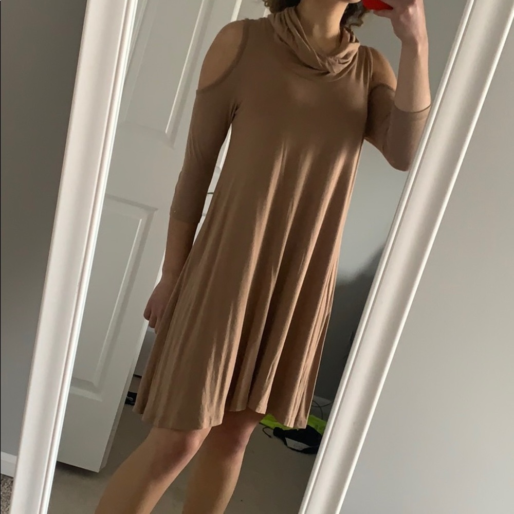 dry cleaned cold shoulder dress